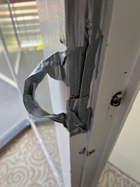 Silver tape handle