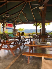 The restaurant and reception area