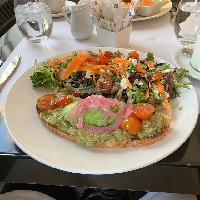 The avocado tartine breakfast at Brasserie 701