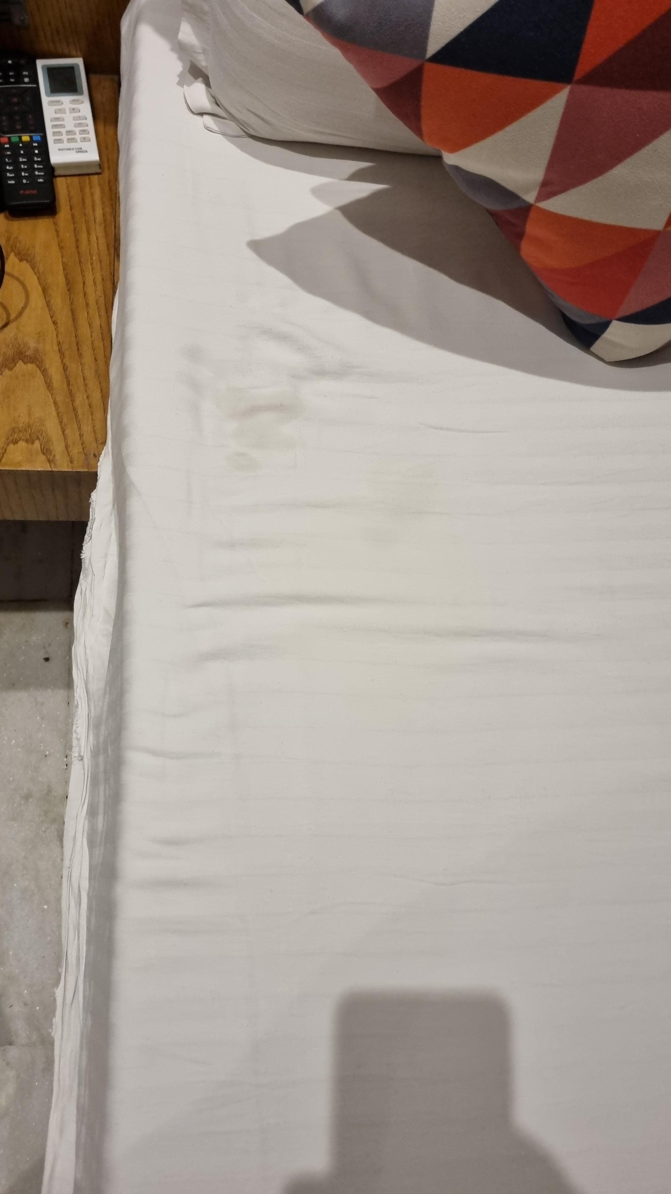 used unwashed and dirty bedding