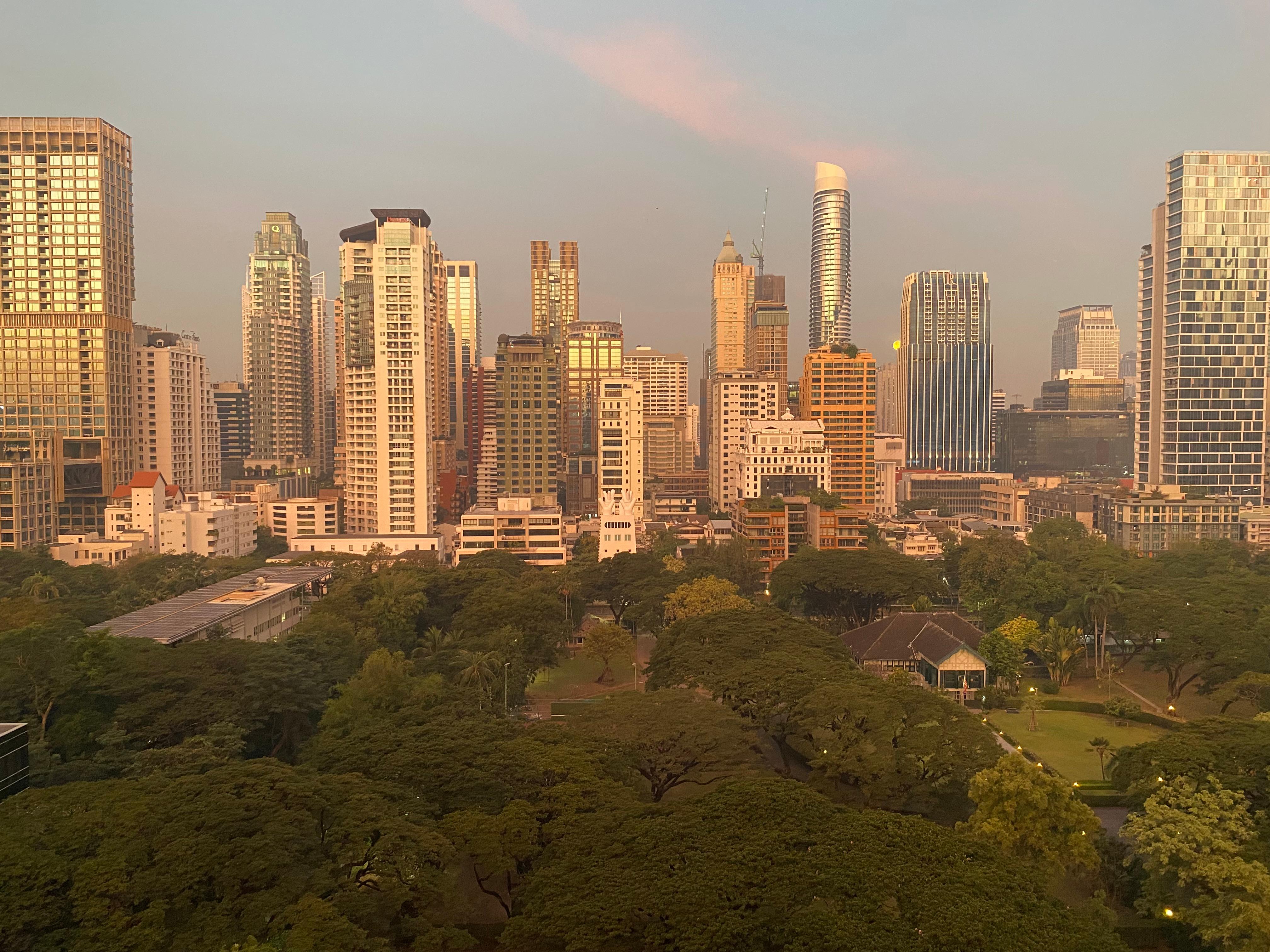 Morning view from 12th floor balcony