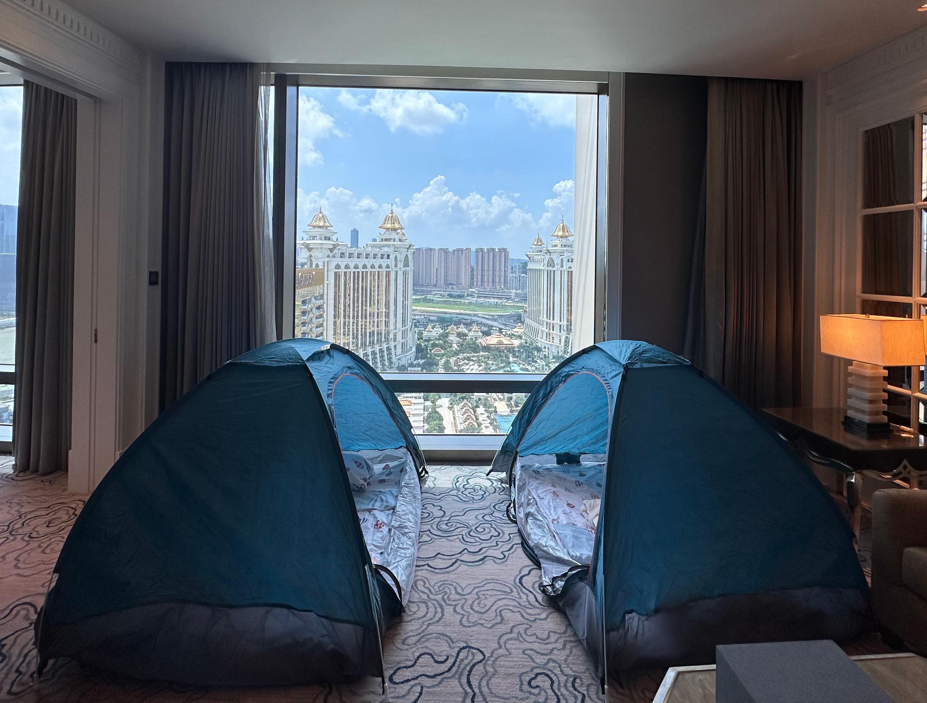 如果家庭旅遊有小朋友可以要帳幕