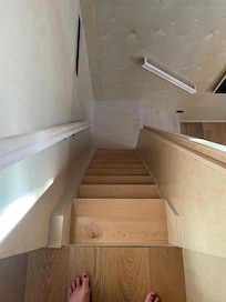 stairs going down loft