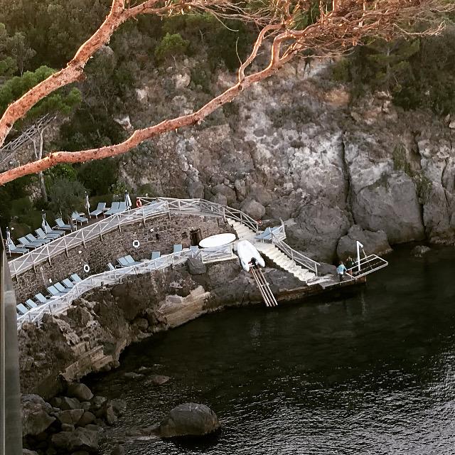 View of the lower sea deck area and swimming point