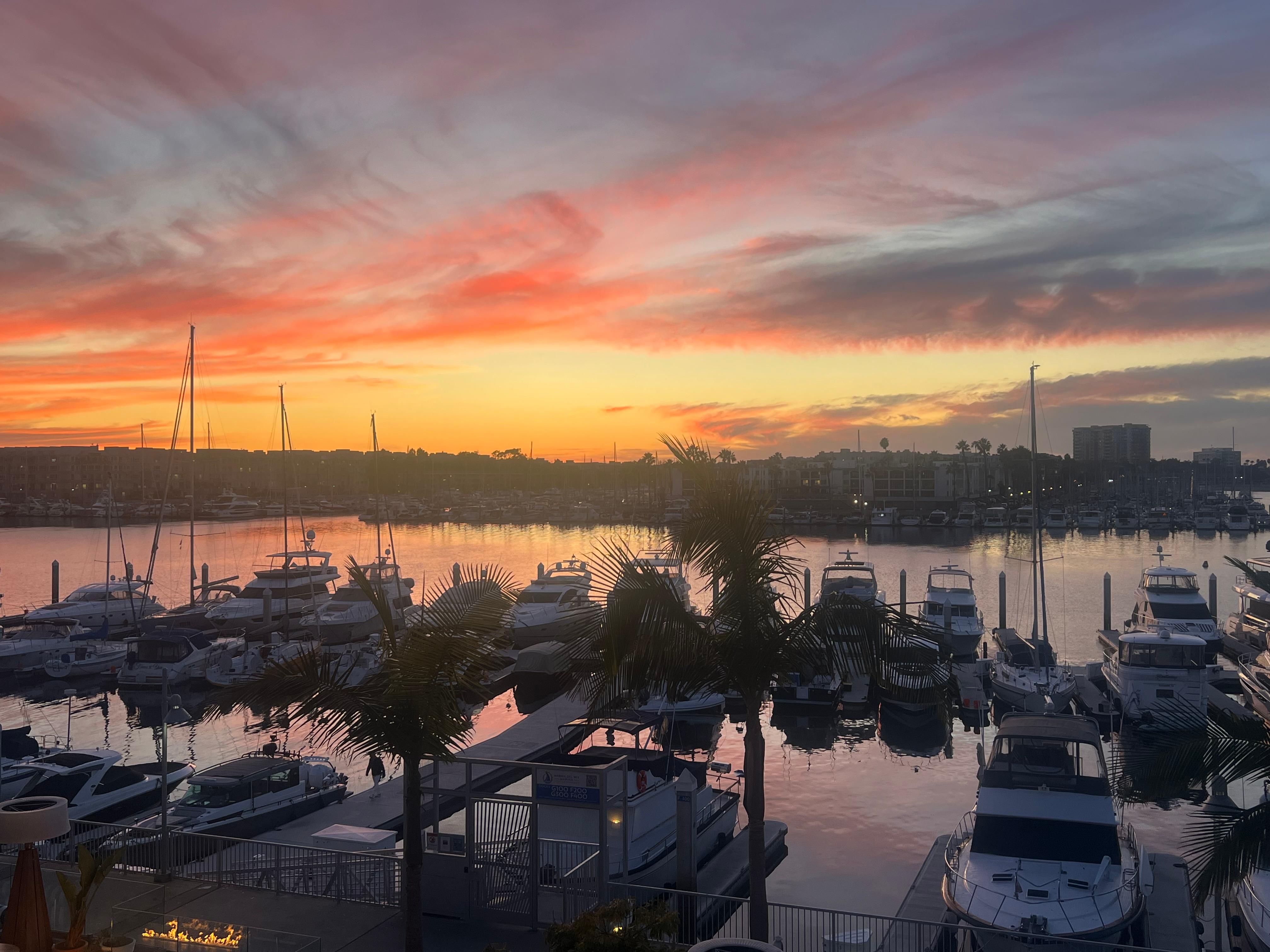 Sunset view from balcony 