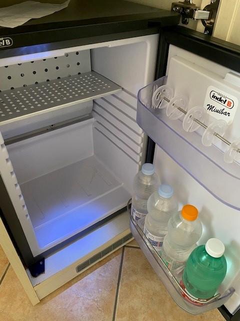 The fully stocked bar fridge