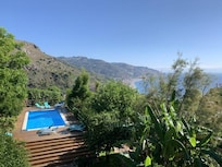 Utsikt fra balkongen vår om morgenen.