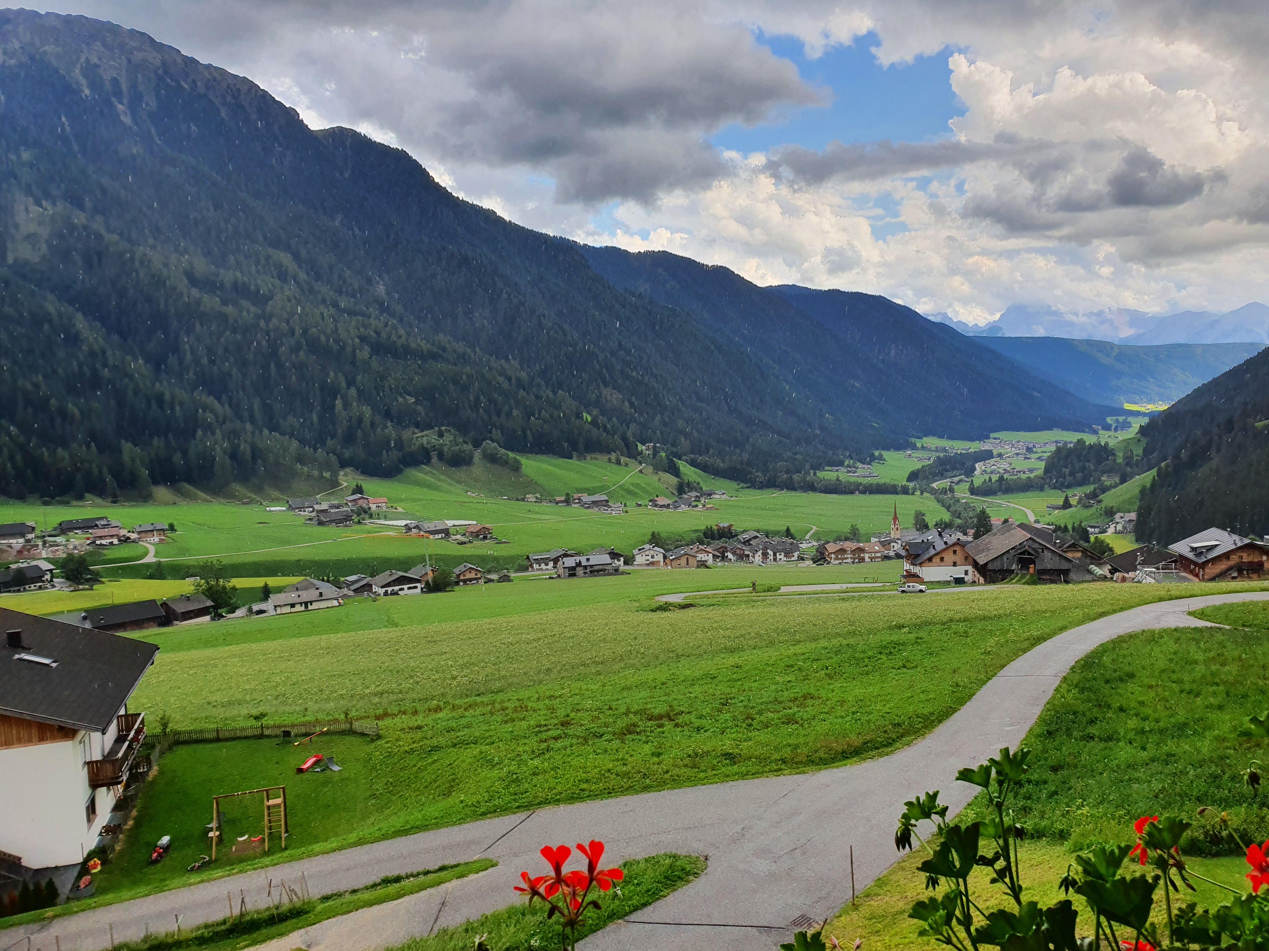 Vista sulla valle di Casies dall'appartemento