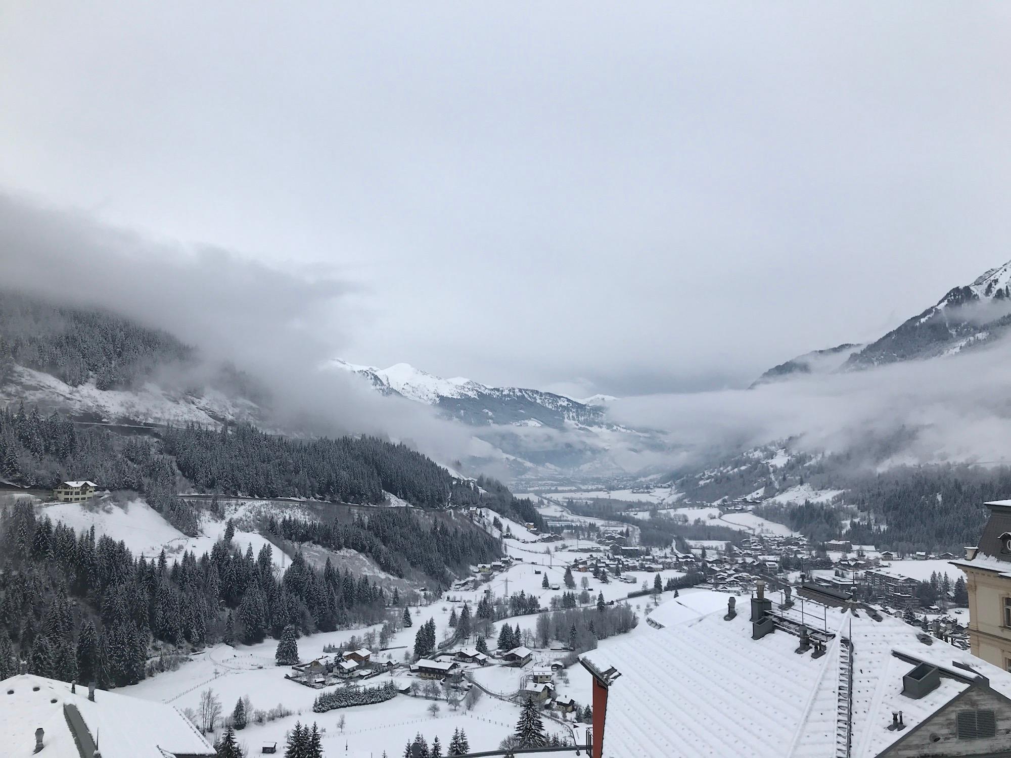 The view from our room, after a snowfall