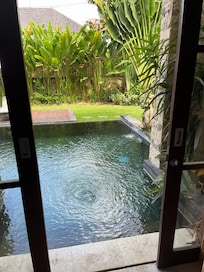 Pool entry from master bathroom