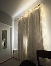 Blackout curtains very leaky.