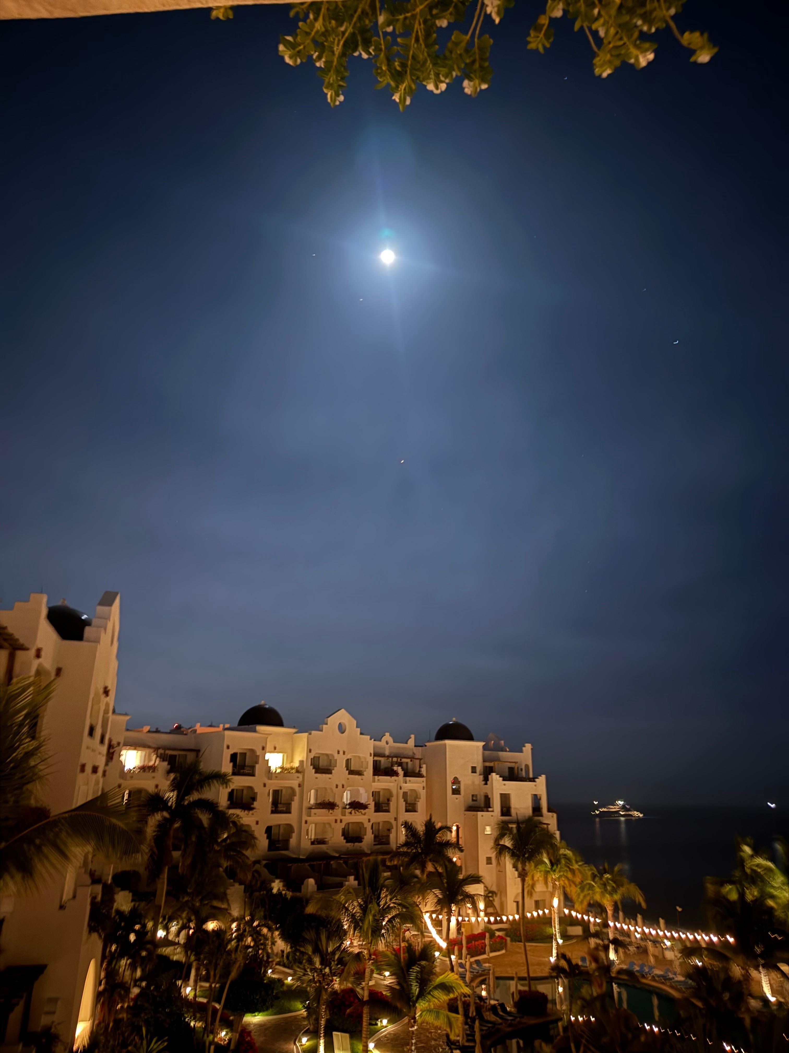 Night view from room balcony 