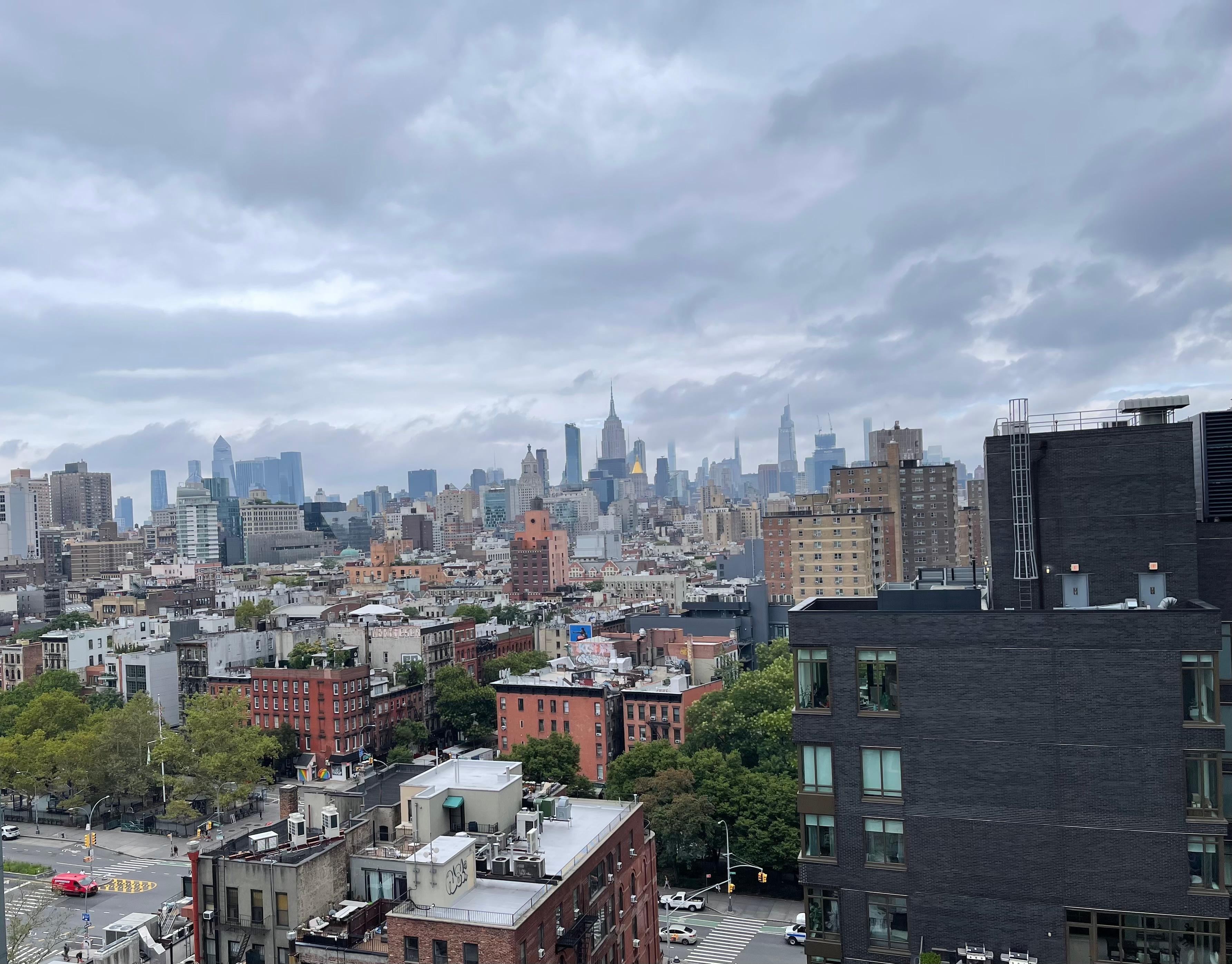 The view from the roof top bar.