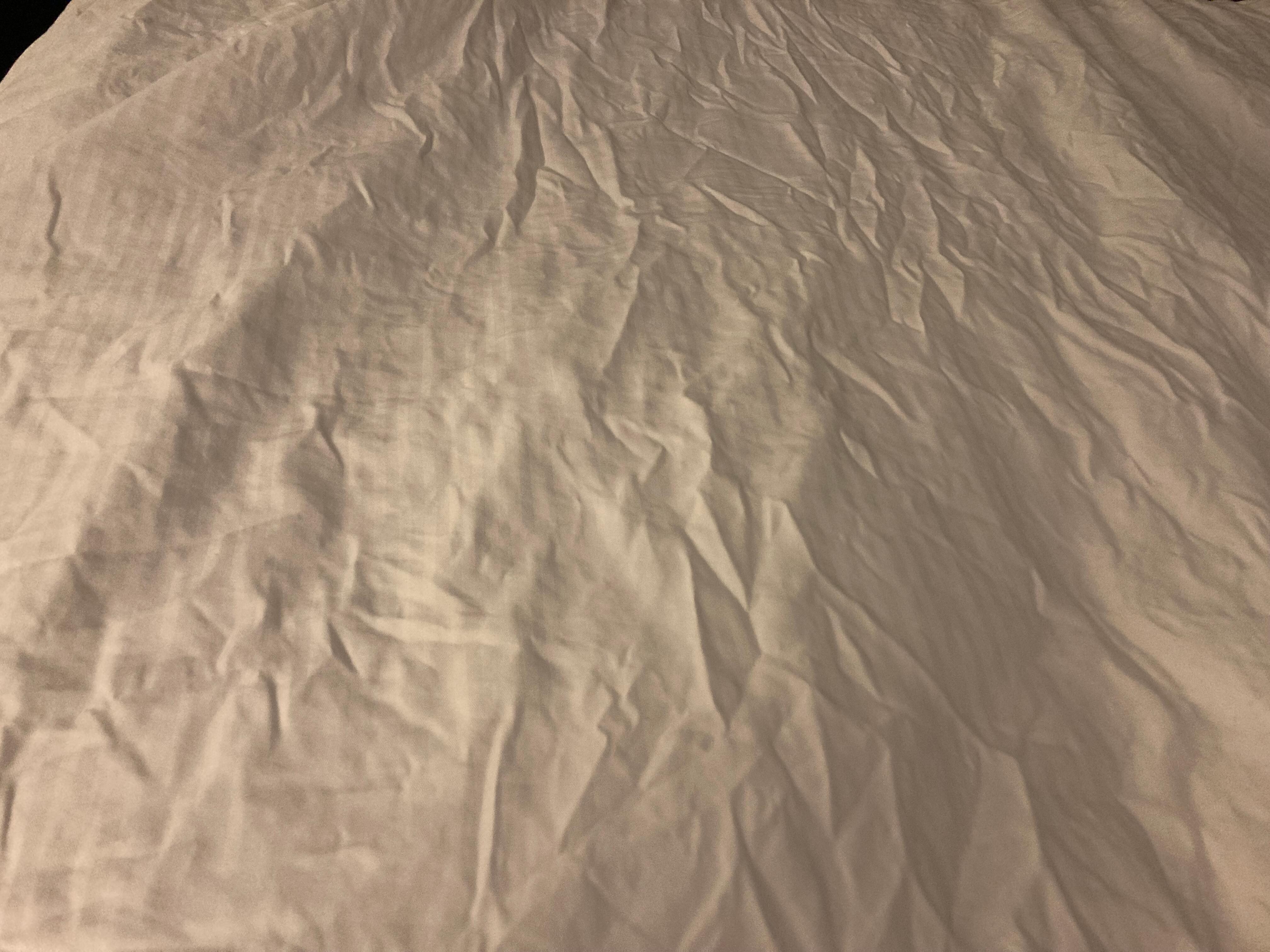 This was the cover on the bed - clean but so uninviting.