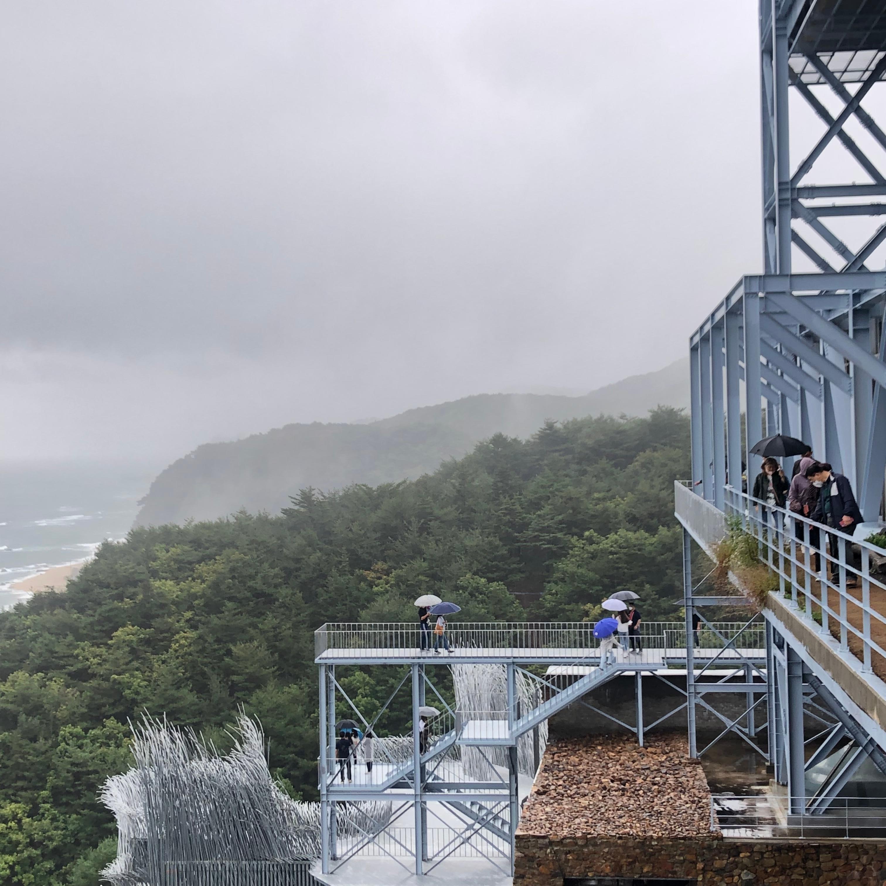 뮤지엄에서 조각공원 이동하는 경로(정동진 방향)