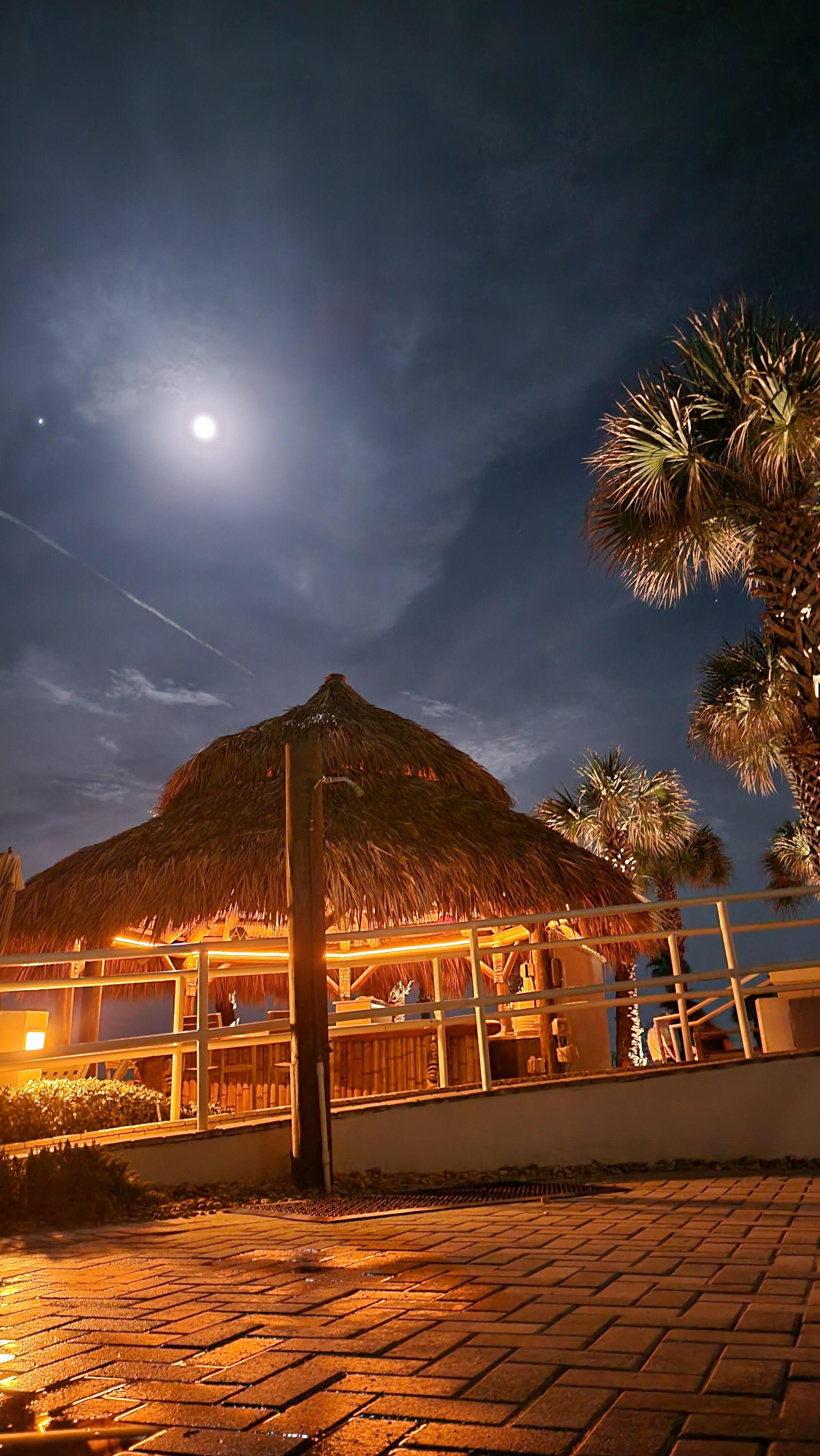 view from the hot tub