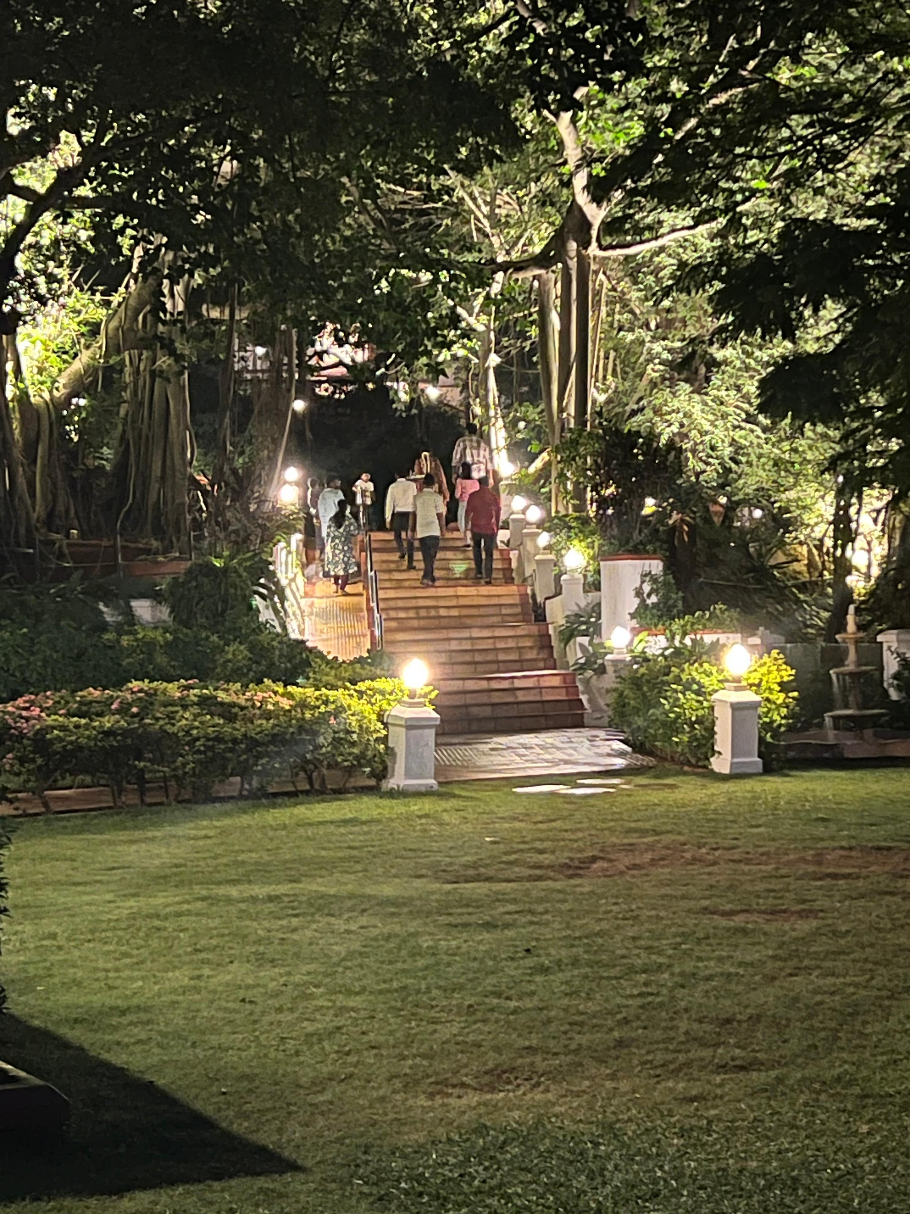 Steps leading to the rooms