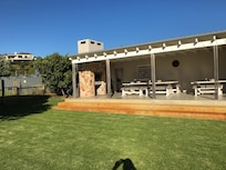 Double BBQ and seating area