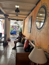 Waiting area of hotel.