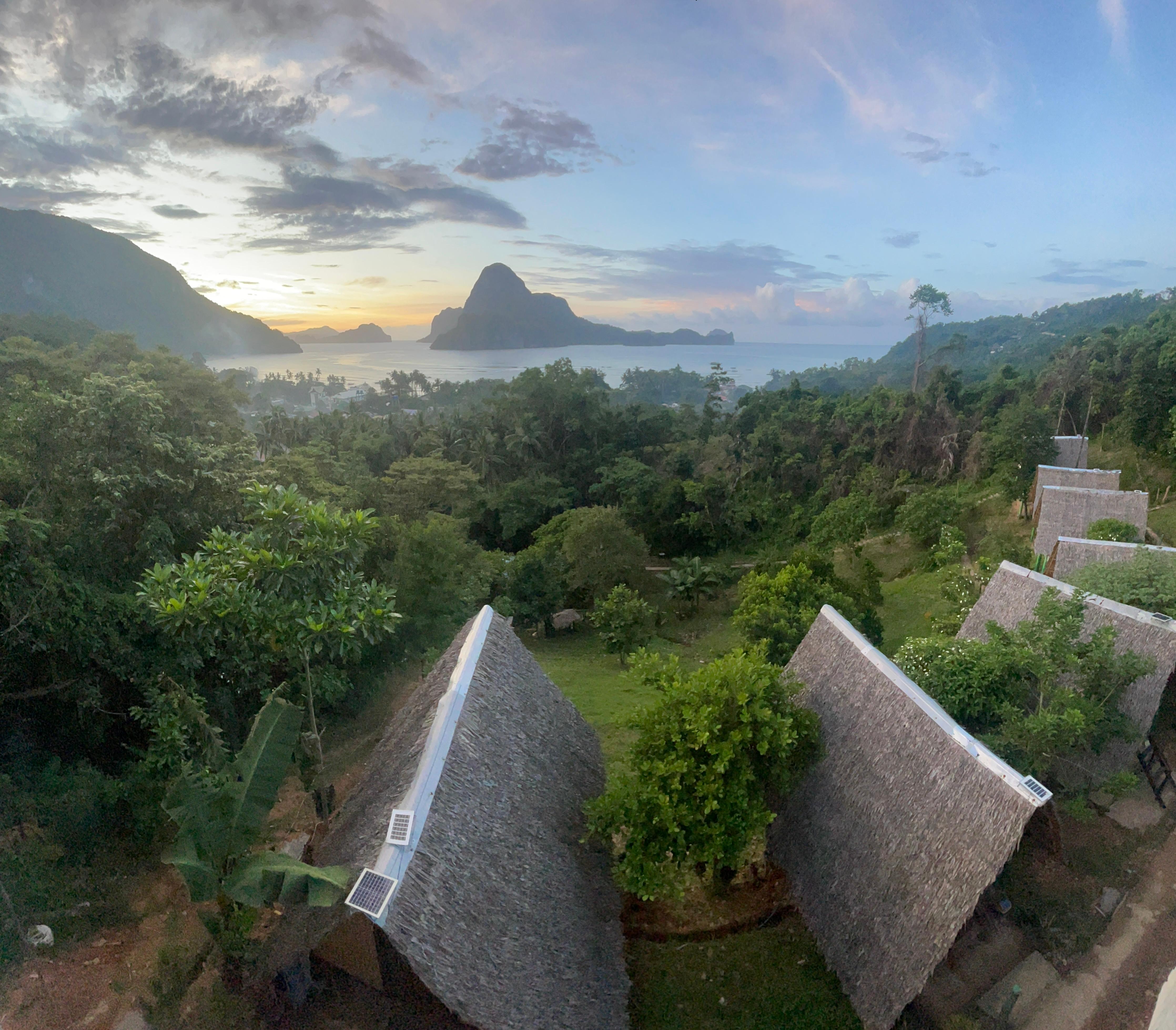 View from top of hill