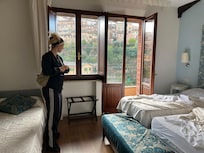 Checking out. Of course the room was in mint condition when we arrived