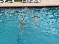 My kids enjoying the pool