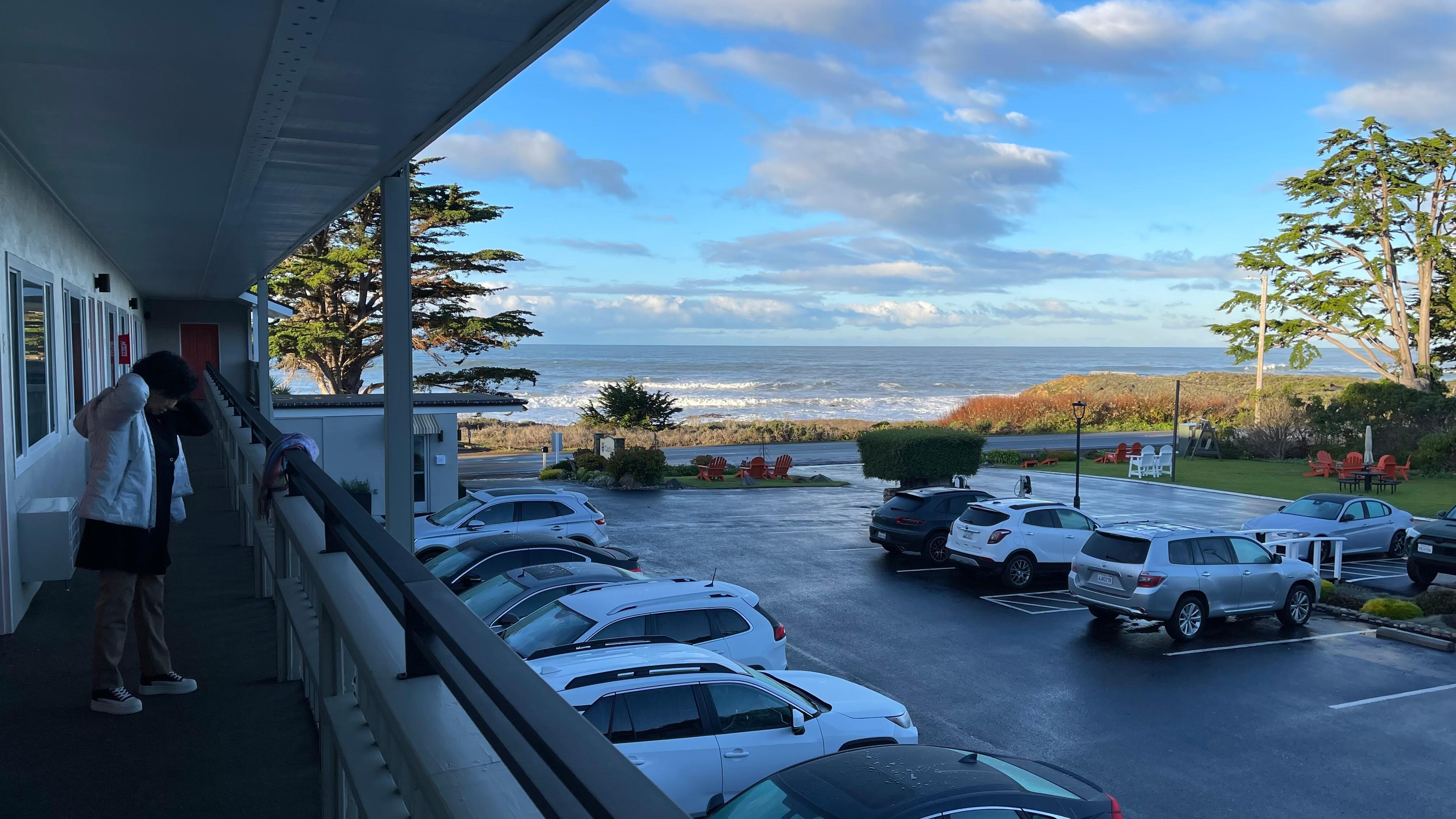 站在二楼看到的景色