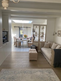 Living space and kitchen