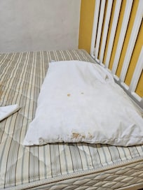 Stained pillowcase