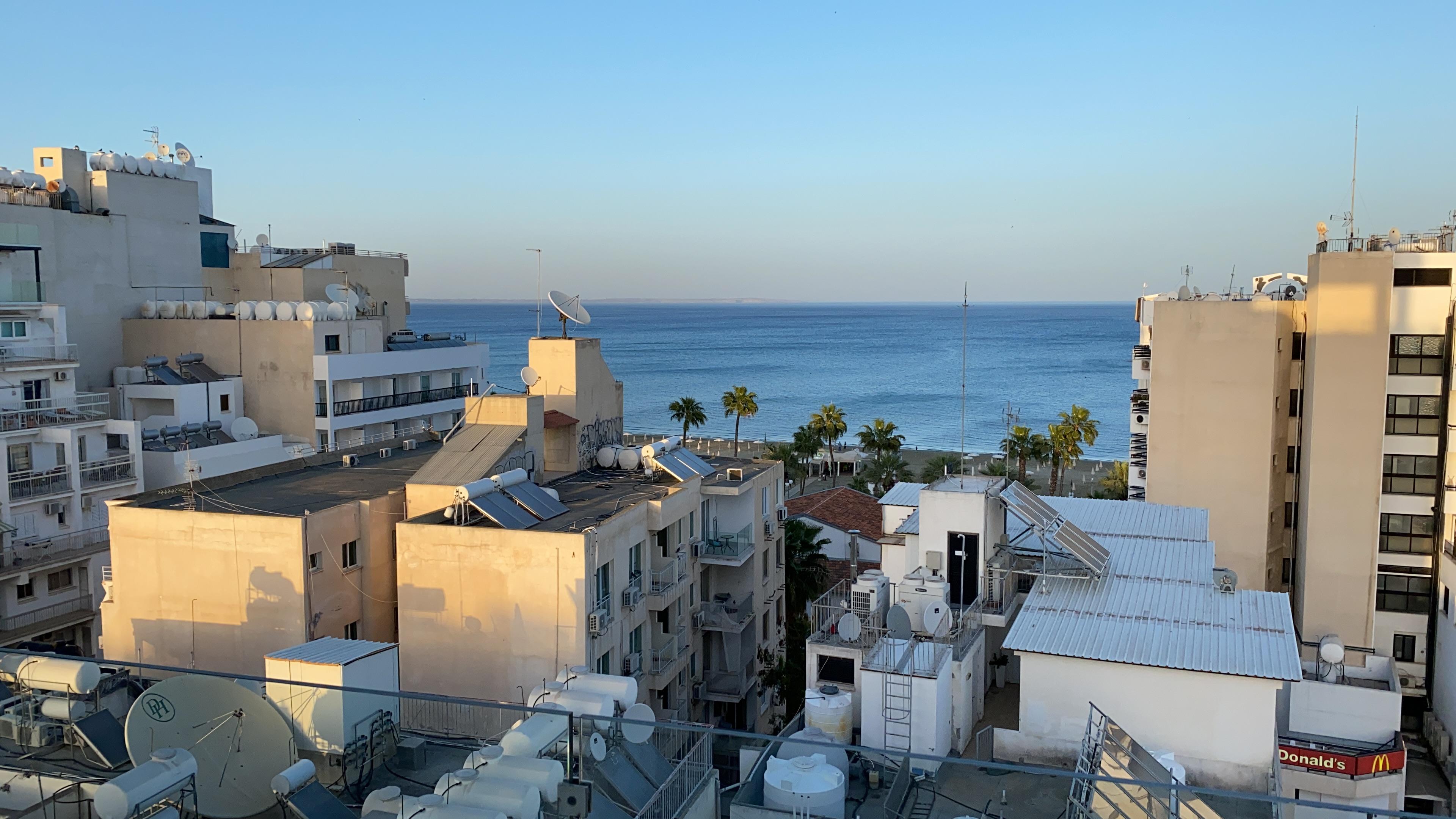 The view from junior suite to the sea