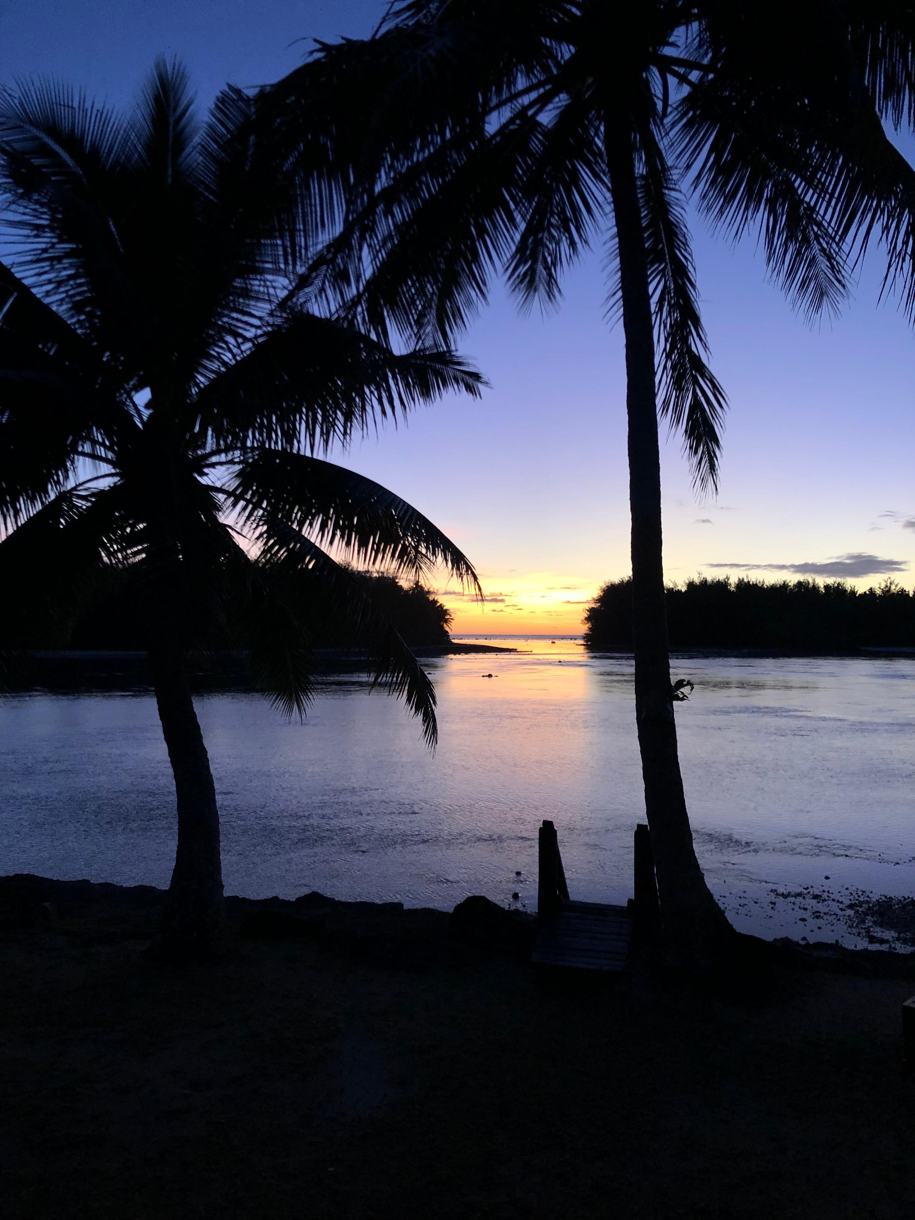 Sunrise from our bungalow deck 😍