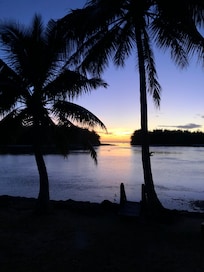 Sunrise from our bungalow deck 😍