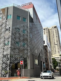 View of the hotel along Hongkong Street.
