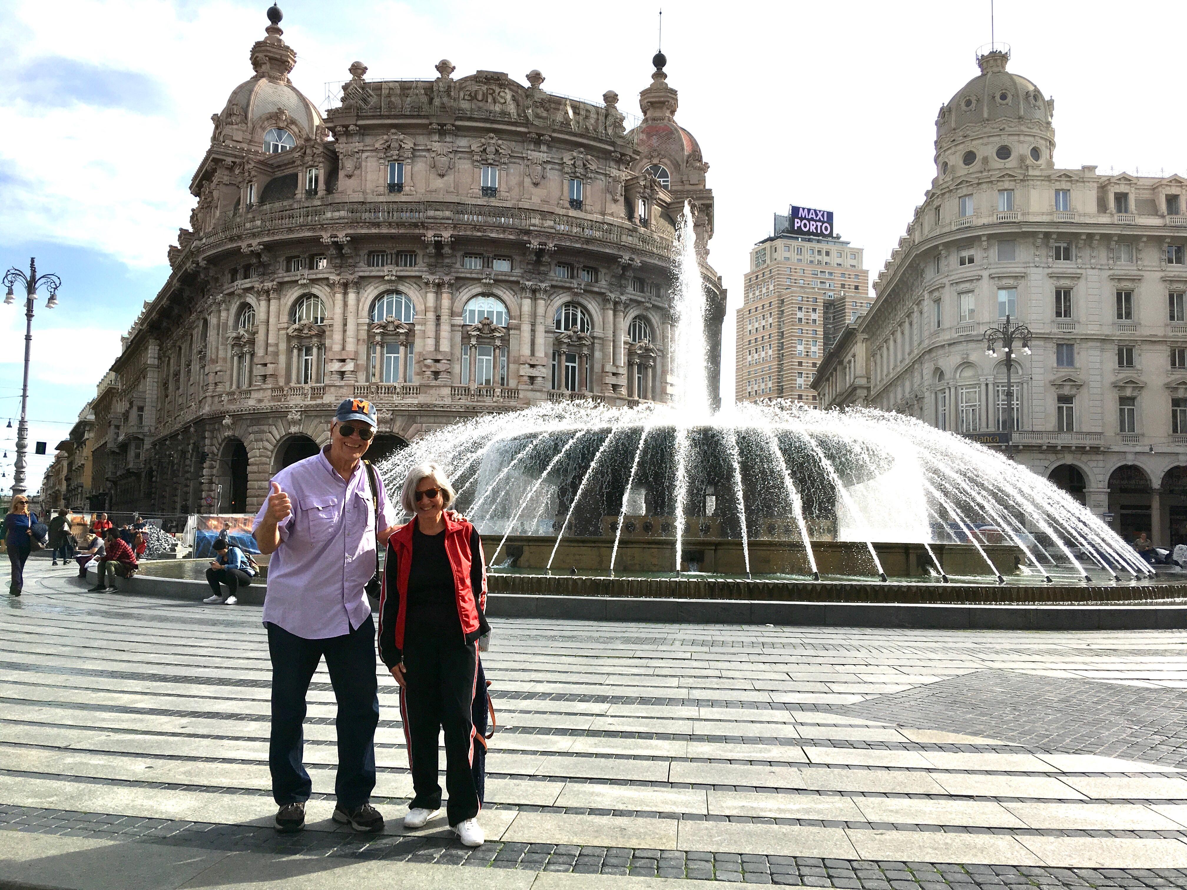 En la Plaza Ferrari.