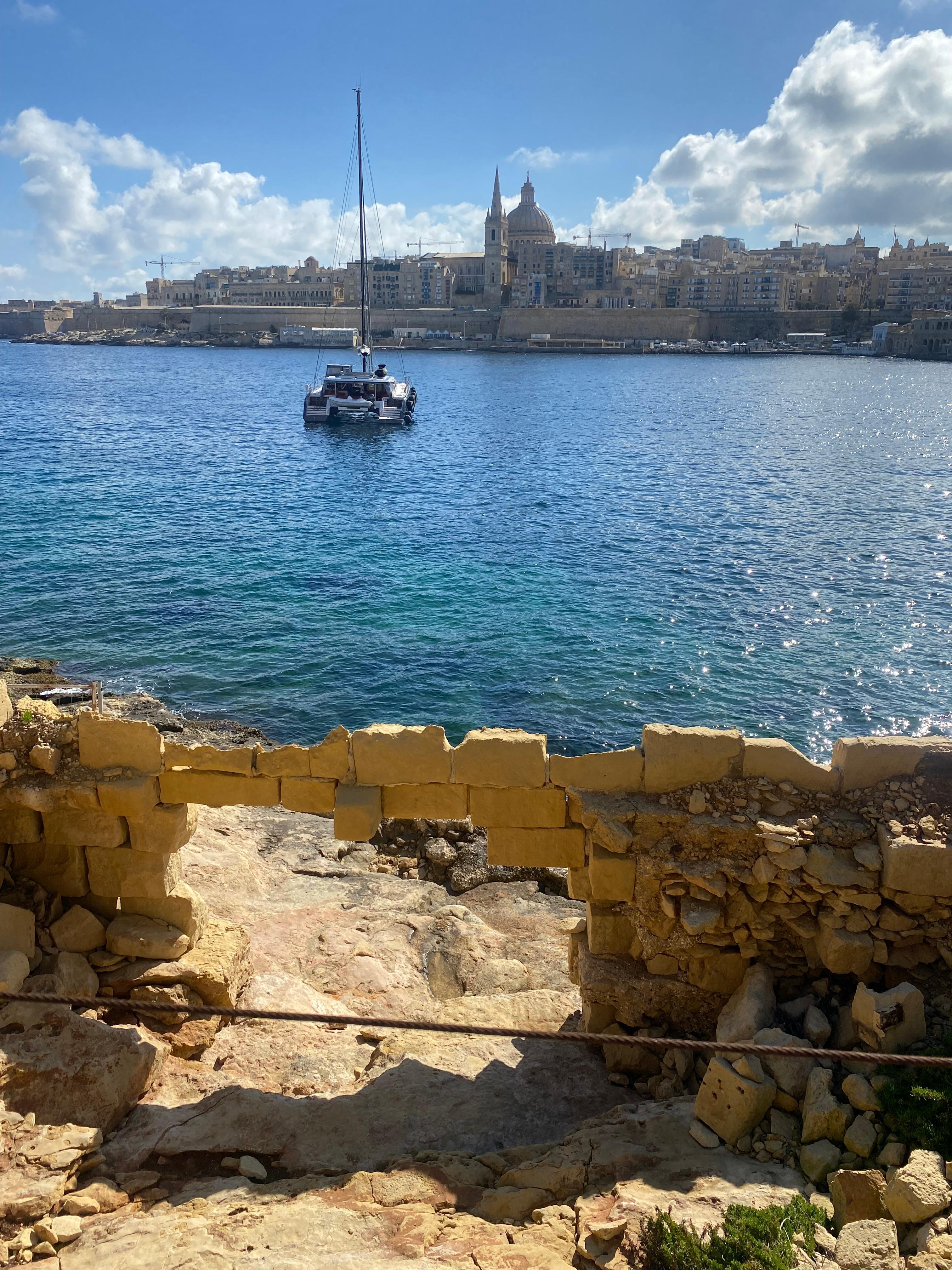 View of Valetta across the bay