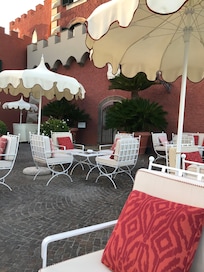 Terrazzo bar/ sitting area beside Torre building