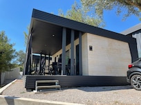 Side view of cabin