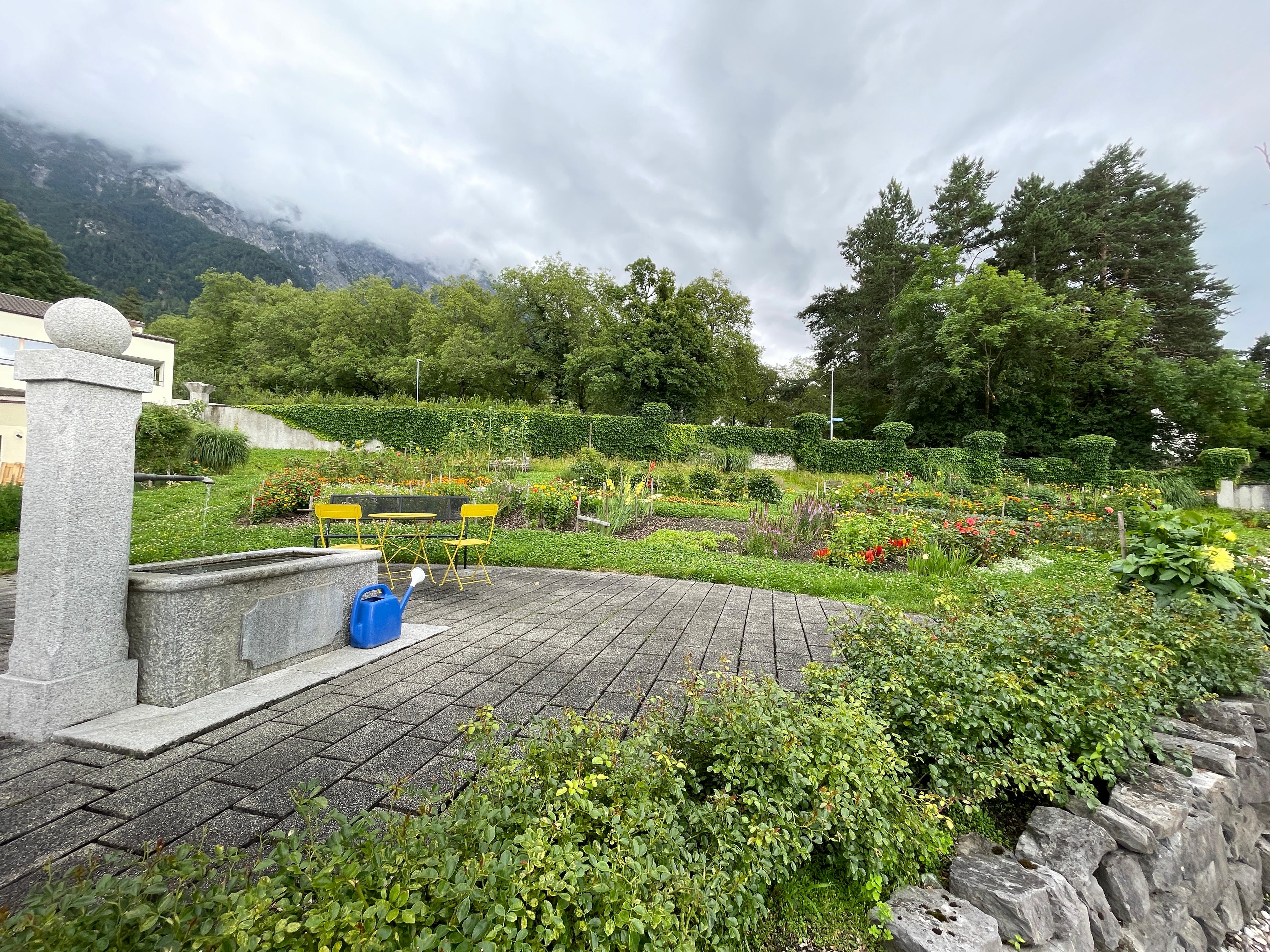 Garden beside hotel