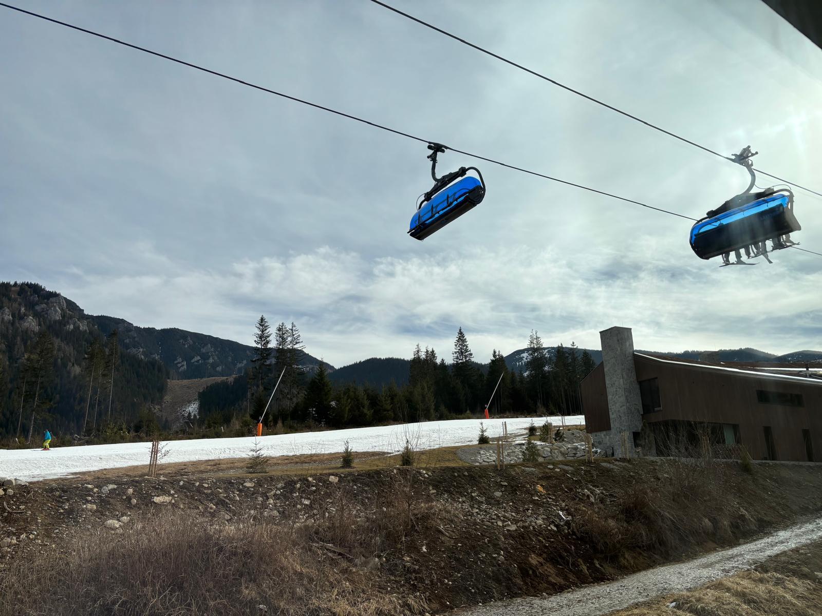 View from hotel of Lúčky ski slope