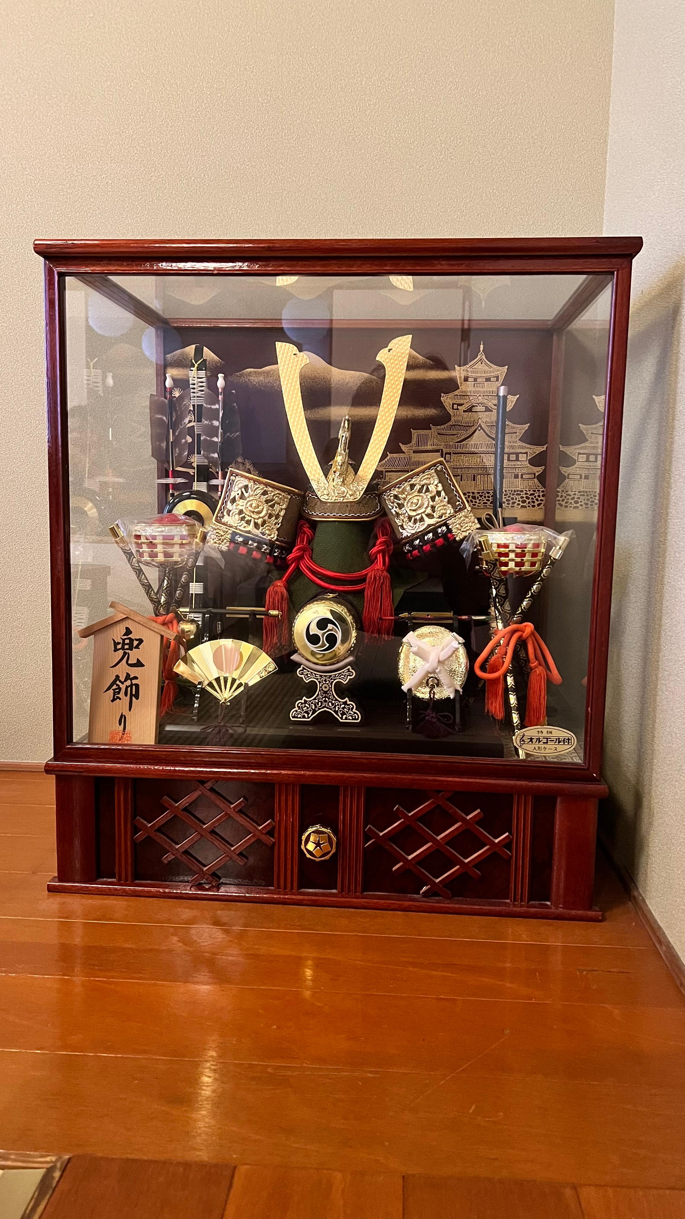 Display case in the bedroom