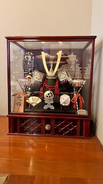 Display case in the bedroom
