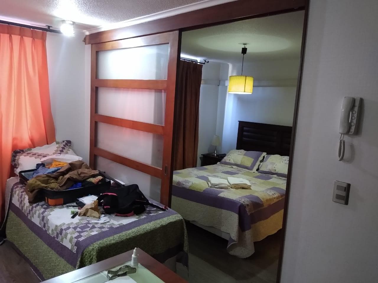 Living Comedor, 1 cama Queen y otra de 1 plaza