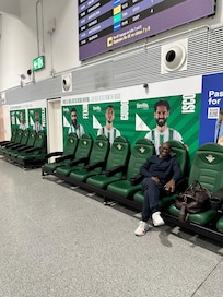 Chegada ao aeroporto de Sevilha