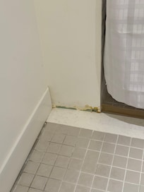 Damage in the bathroom