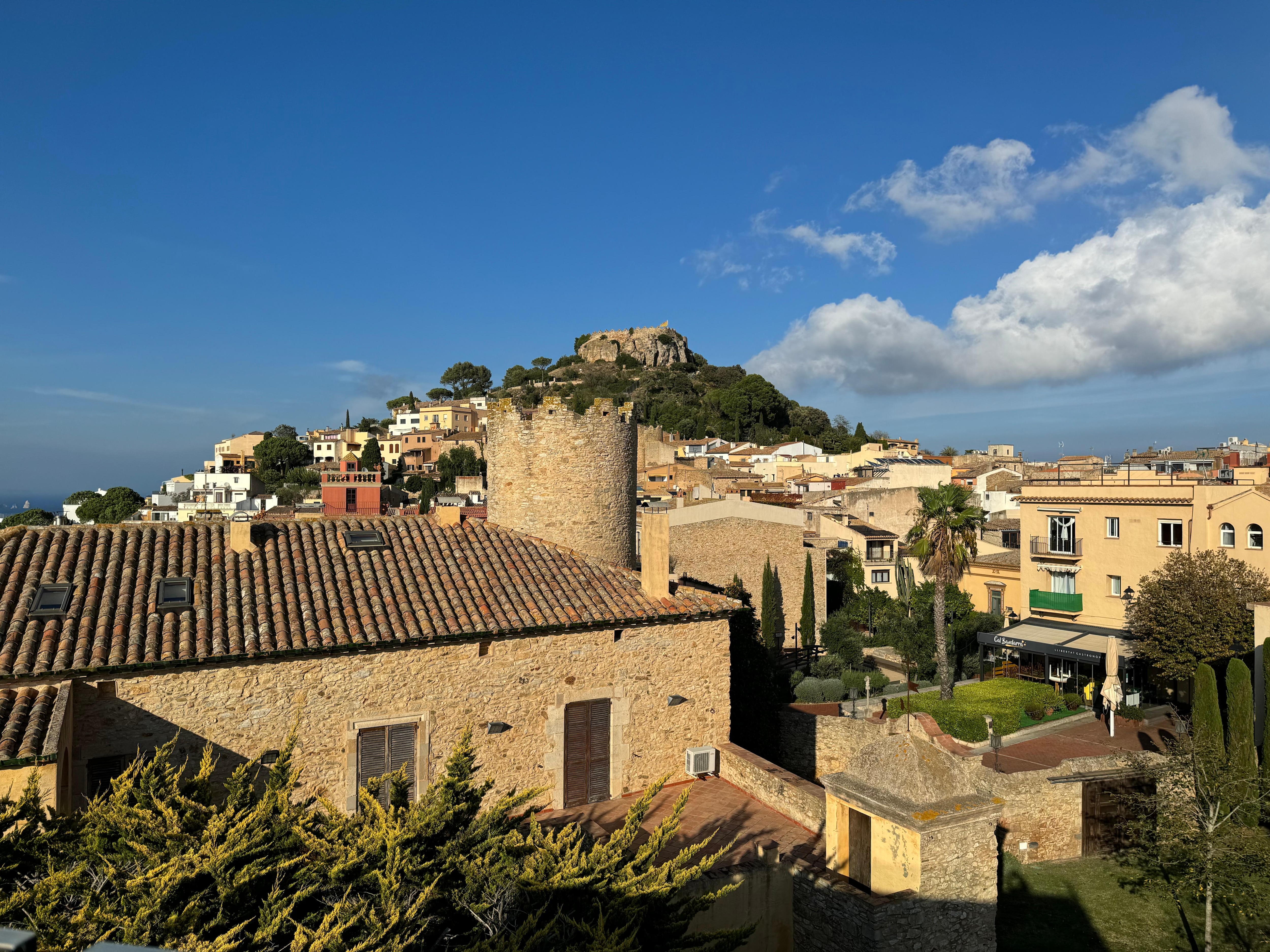 View of castle from terrace Alta House 