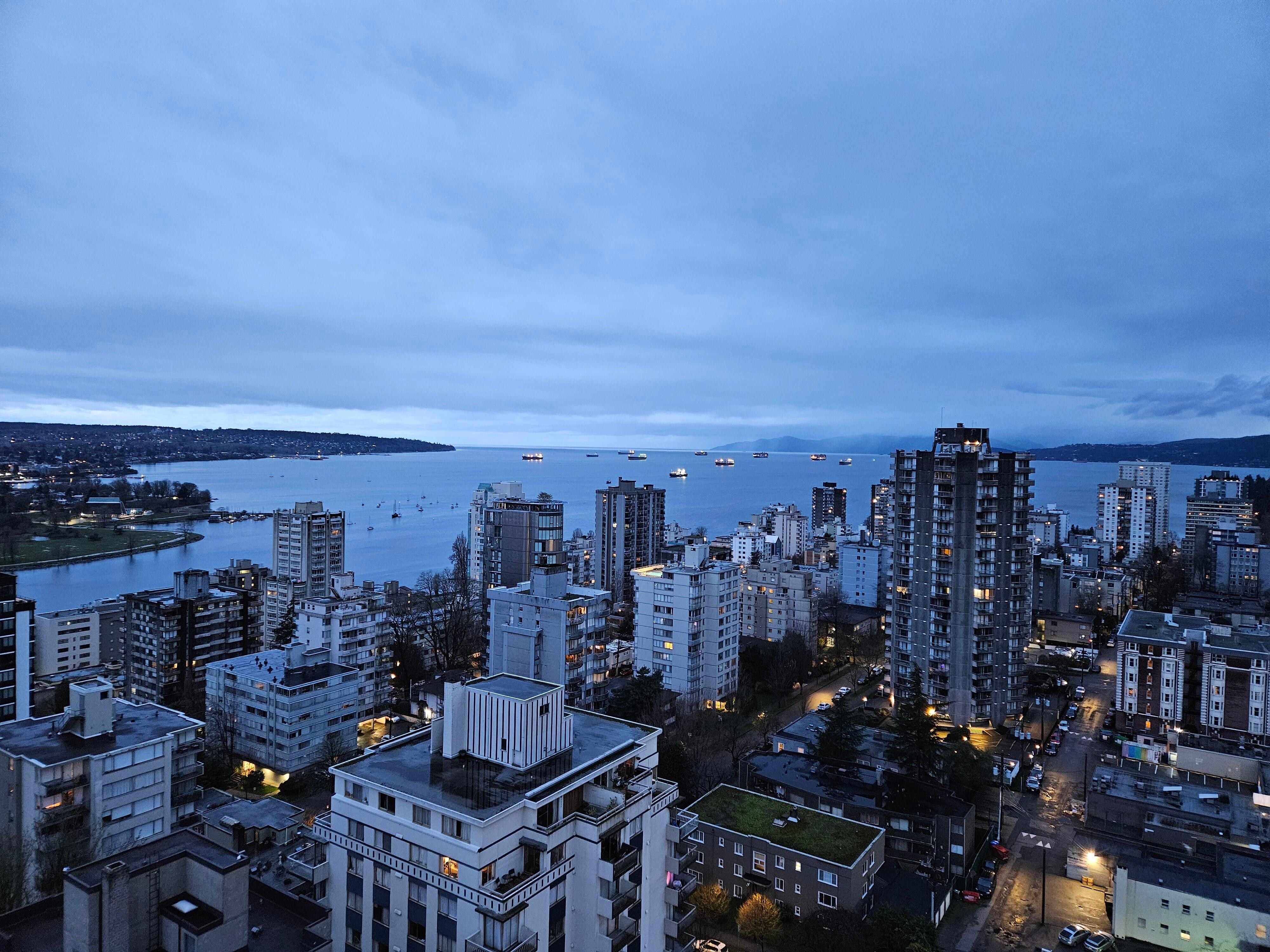 Early morning view of English Bay