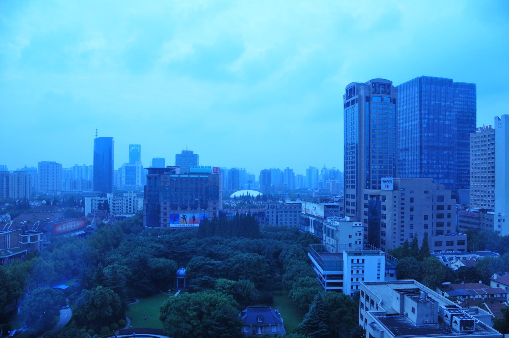 Hotel view from the 14th floor in the night