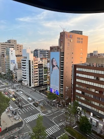 View from hotel’s lift.