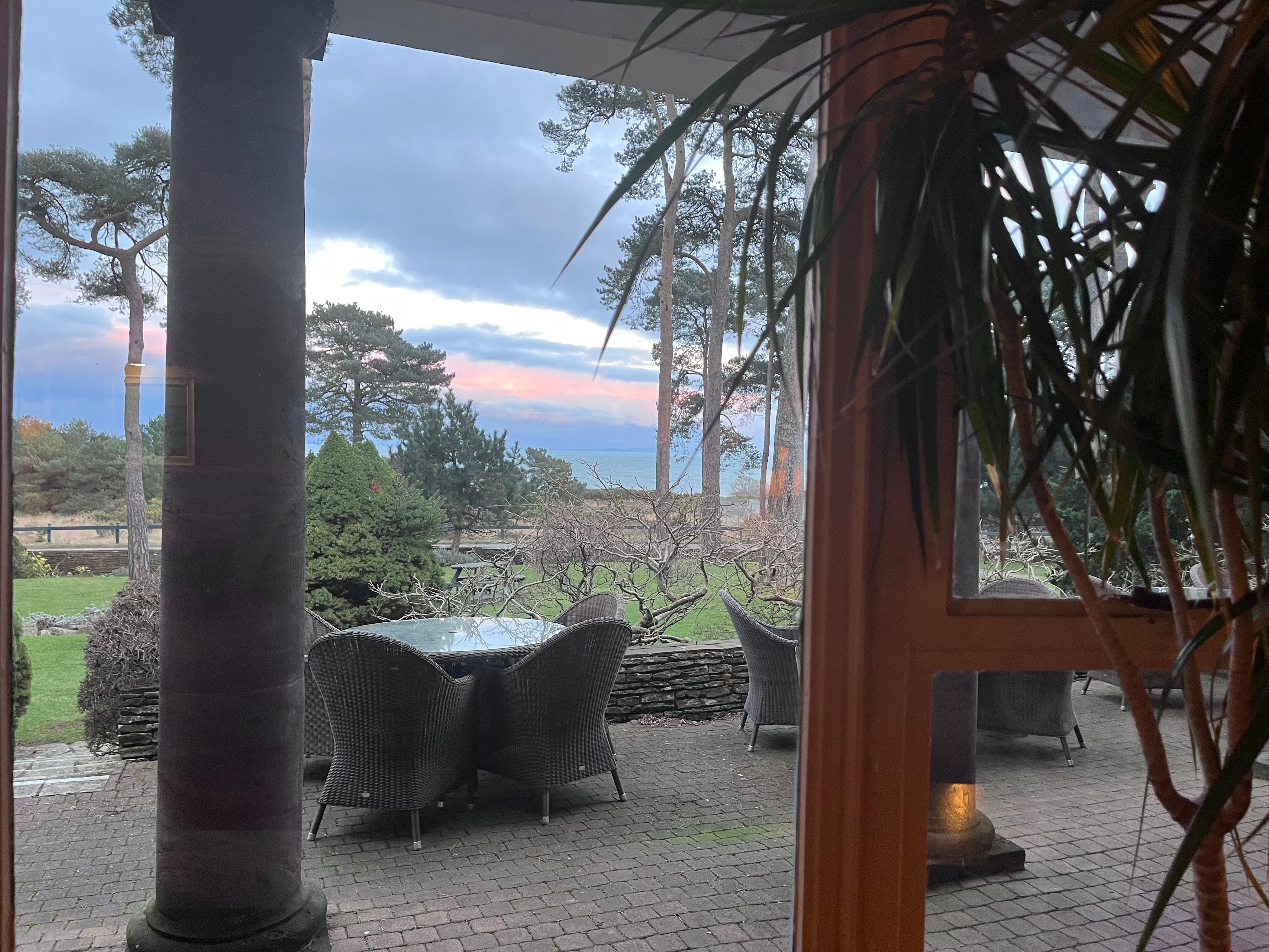 View from one of the lounges looking out to sea.