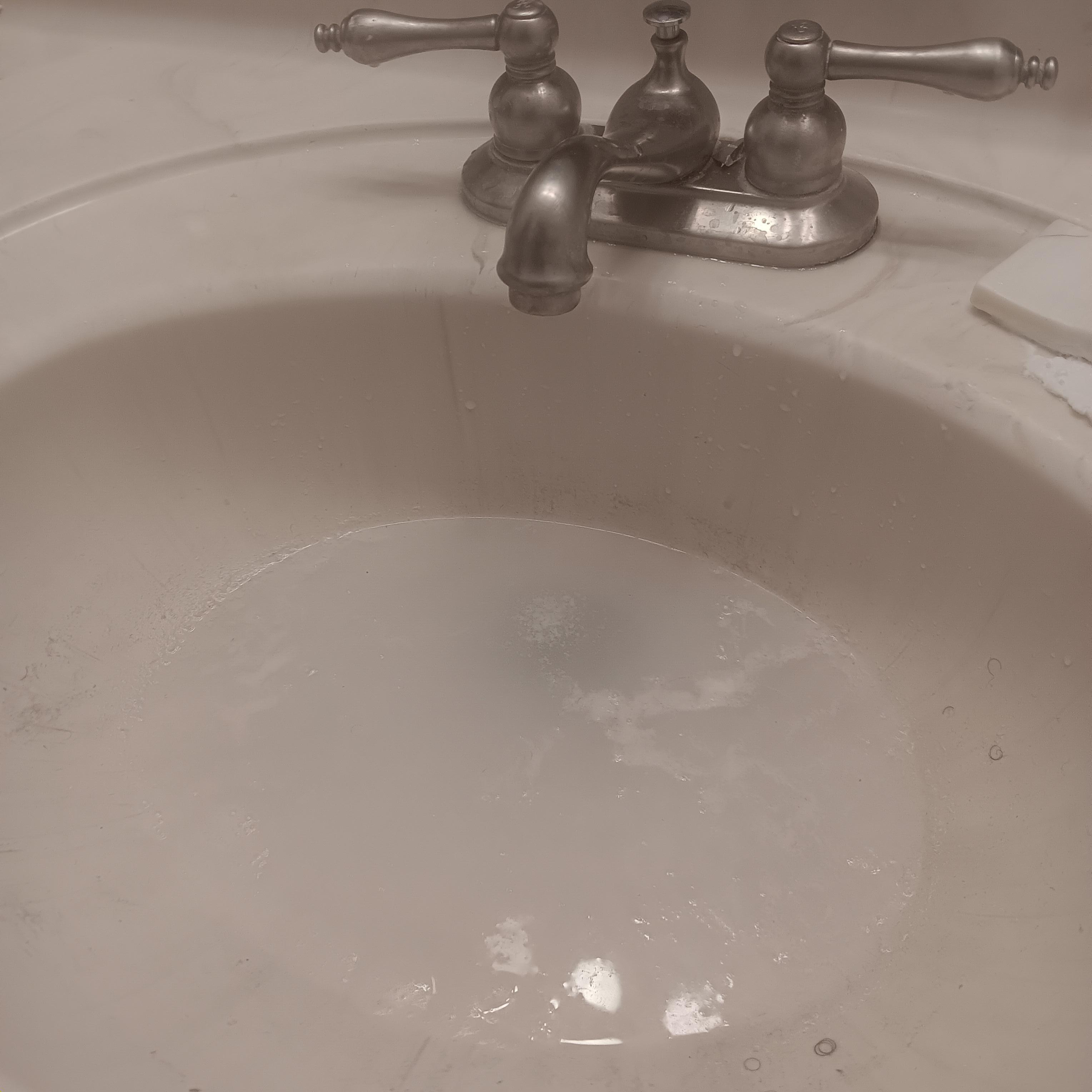 My sink stayed clogged.. drained by so slow